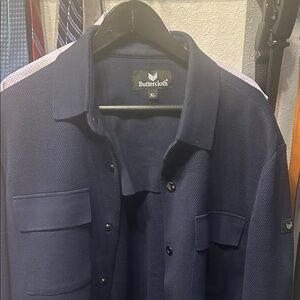 Buttercloth Men's Navy Shirt Jacket